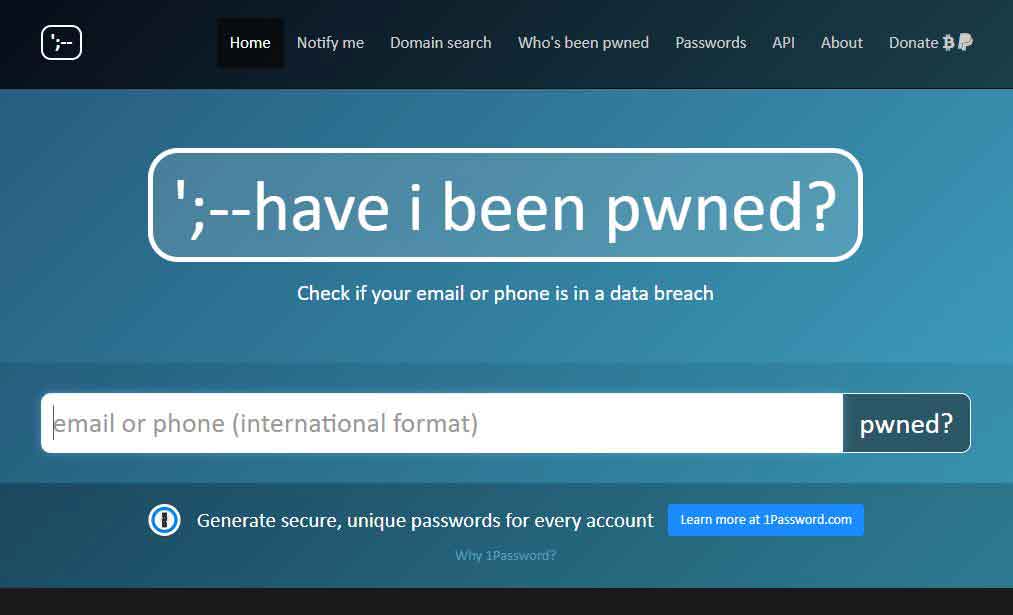 Have I Been Pwned