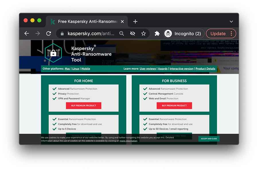 14. Kaspersky Anti-Ransomware Tool