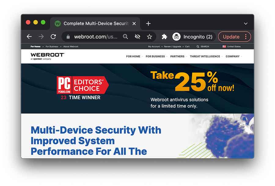8. Webroot SecureAnywhere