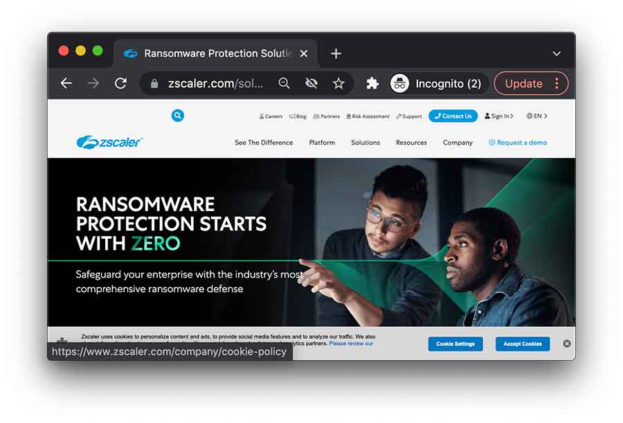 2. Zscaler - best anti-ransomware tool