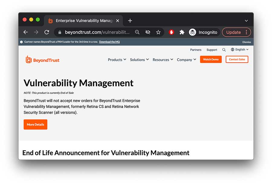 13. Retina Network Security Scanner