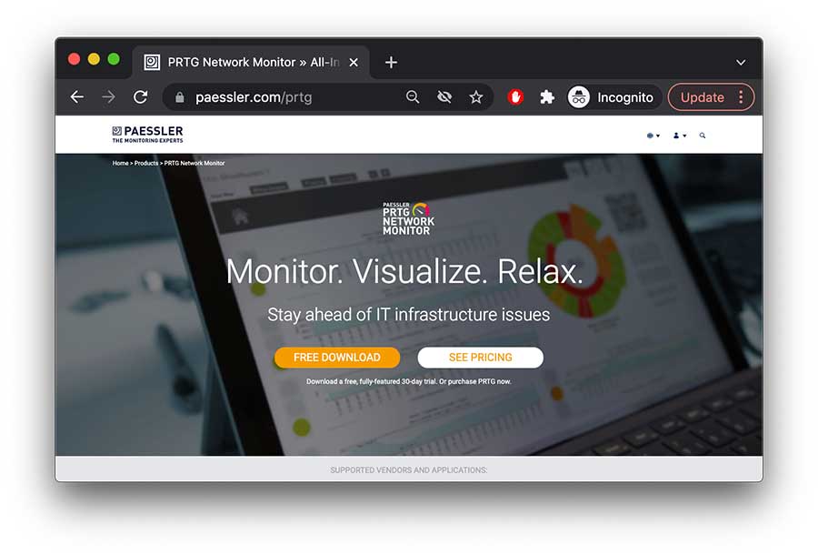 18. Paessler PRTG Network Monitor